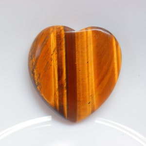 Tiger Eye Heart Cabochon, Natural Tiger eye stone for making jewelry, Brown Tiger stone, Pendant Stone, Loose Stone, Healing Gemstone #6273