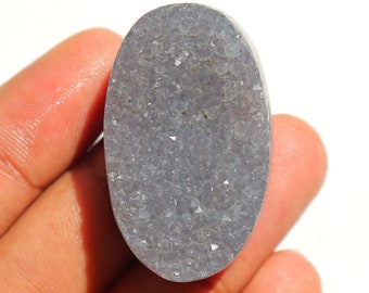 Superb Quality Grey Chalcedony Druzy, Natural Grey Chalcedony Druzy Gemstone For Making Jewelry, Healing Stone, Chalcedony Druzy Stone #8076