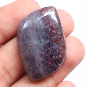 Cabujón de piedra solar iolita de alta calidad, piedra preciosa de piedra solar iolita natural brillante y resplandeciente como estrellas, piedra preciosa suelta para hacer joyas n.º 10316