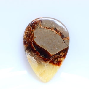 Natürlicher Gelber Septarischer Cabochon, Hand poliert, Cabochon für die Schmuckherstellung, Anhänger Stein, Kleiner Stein, Edelstein, Septarischer Cabochon #49