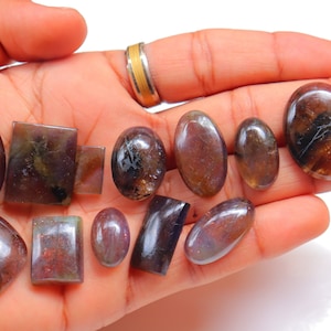 12 Pieces Lot, Iolite Sunstone Cabochon, Natural Iolite Sunstone Gemstone For Making Jewelry, Pendant Stone, Loose Stone, Iolite, #4783