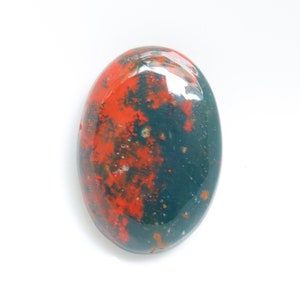 Schitterende bloedsteen agaat cabochon, natuurlijke bloedsteen agaat edelsteen voor het maken van sieraden, losse steen, gladde Poolse bloedsteen cabochon #9249