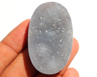 Superb Quality Grey Chalcedony Druzy, Natural Grey Chalcedony Druzy Gemstone For Making Jewelry, Healing Stone, Chalcedony Druzy Stone #8073