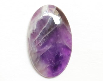 Cabujón de amatista con diseño de chevrón, gema de amatista natural con diseño de chevrón, gema suelta para la fabricación de joyas, cristal de chakra, cristal curativo #9418