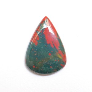 Schitterende bloedsteen agaat cabochon, natuurlijke bloedsteen agaat edelsteen voor het maken van sieraden, losse steen, gladde Poolse bloedsteen cabochon #9240