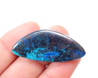 Blauer Azurit Cabochon, natürlicher Azurit Edelstein. Azurit Stein lose Stein für Schmuckherstellung, Anhänger Stein Azurit Kristall, Edelstein # 7461