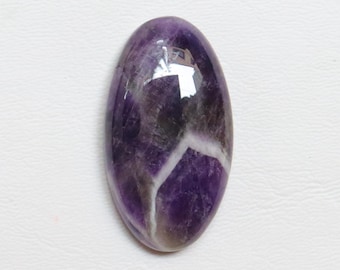 Cabujón de amatista con diseño de chevrón, gema de amatista natural con diseño de chevrón, gema suelta para la fabricación de joyas, cristal de chakra, cristal curativo #9415