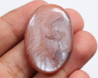Top Quality Peach Moonstone Cabochon, Natural Shiny Peach Moonstone Gemstone, Loose Stone For Jewelry Making, Gemstone Cabochon #10208