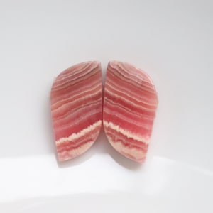 Top Grade Quality Rhodochrosite Pair Cabochon, Natural Desginer Rhodochrosite Matched Pair Gemstone, Loose Stone For Jewelry Making #10145
