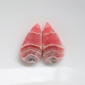 Top Grade Quality Rhodochrosite Pair Cabochon, Natural Desginer Rhodochrosite Matched Pair Gemstone, Loose Stone For Jewelry Making #10144