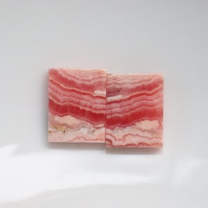 Top Grade Quality Rhodochrosite Pair Cabochon, Natural Desginer Rhodochrosite Matched Pair Gemstone, Loose Stone For Jewelry Making #10154