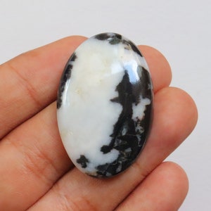 Cabochon di diaspro zebra nero di design, pietra preziosa di diaspro zebra nero naturale per la creazione di gioielli, pietra sciolta, cristallo curativo Reiki Chakra #9183