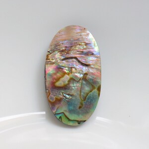 Cabochon di conchiglia di abalone di design, pietra naturale di conchiglia di abalone bellissima, pietra preziosa per la creazione di gioielli, pietra sciolta, pietra preziosa fatta a mano #9481