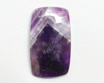 Cabujón de amatista con diseño de chevrón, gema de amatista natural con diseño de chevrón, gema suelta para la fabricación de joyas, cristal de chakra, cristal curativo #9422
