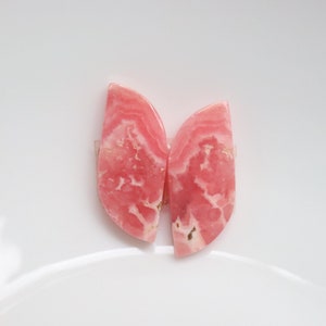 Top Grade Quality Rhodochrosite Pair Cabochon, Natural Desginer Rhodochrosite Matched Pair Gemstone, Loose Stone For Jewelry Making #10141