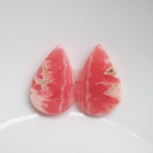 Top Grade Quality Rhodochrosite Pair Cabochon, Natural Desginer Rhodochrosite Matched Pair Gemstone, Loose Stone For Jewelry Making #10152