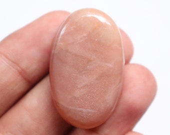 Top Quality Peach Moonstone Cabochon, Natural Shiny Peach Moonstone Gemstone, Loose Stone For Jewelry Making, Gemstone Cabochon #10202