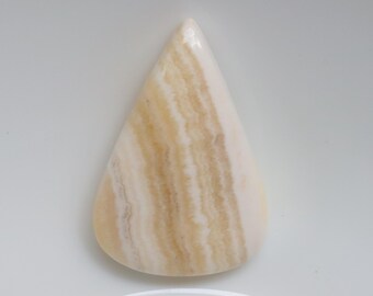 Superb Yellow Banded Calcite Cabochon, Natural Yellow Calcite Gemstone, Flatback Hand Polish Stone, Meditation Stone, Gift for her #9407