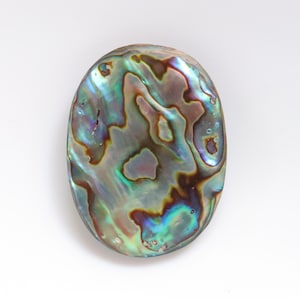 Cabochon di conchiglia di abalone di design, pietra naturale di conchiglia di abalone bellissima, pietra preziosa per la creazione di gioielli, pietra sciolta, pietra preziosa fatta a mano #9485