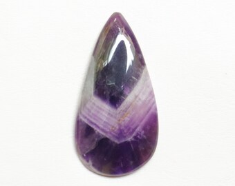 Cabujón de amatista con diseño de chevrón, gema de amatista natural con diseño de chevrón, gema suelta para la fabricación de joyas, cristal de chakra, cristal curativo #9425