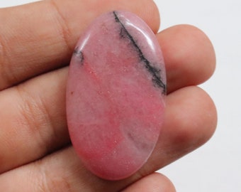 Superb Pink Rhodonite Cabochon, Natural Rhodonite Gemstone, Loose Stone For Jewelry Making, Rhodonite Crystal Stone, Gift for her #9792