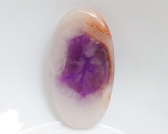 Cabujón de amatista con diseño de chevrón floral, gema de amatista natural con diseño de chevrón, gema suelta para la fabricación de joyas, cristal de chakra, n.° 9812