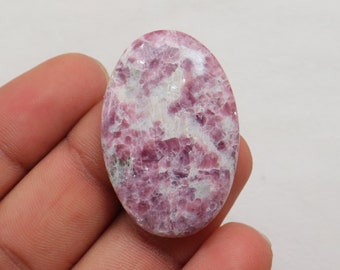 Purple Lepidolite Cabochon, Natural Purple Lepidolite Gemstone, Designer Crystal Gemstone Loose Stone For Jewelry Making, Healing Stone#8945