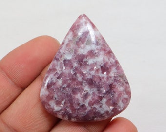 Purple Lepidolite Cabochon, Natural Purple Lepidolite Gemstone, Designer Crystal Gemstone Loose Stone For Jewelry Making, Healing Stone#8942
