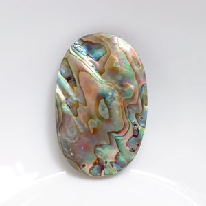 Cabochon di conchiglia di abalone di design, pietra naturale di conchiglia di abalone bellissima, pietra preziosa per la creazione di gioielli, pietra sciolta, pietra preziosa fatta a mano #9472