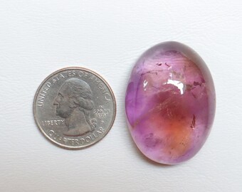 Superb Ametrine Cabochon, Natural Ametrine Gemstone, Loose Stone For Jewelry Making, Amethyst and Citrine, Smooth Polished, Loose Stone#9650