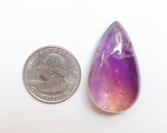 Superb Ametrine Cabochon, Natural Ametrine Gemstone, Loose Stone For Jewelry Making, Amethyst and Citrine, Smooth Polished, Loose Stone#9657