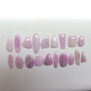 19 Pieces Lot, Pink Kunzite Cabochon, Natural Pink Kunzite Cabochon For Handmade Jewelry, Kunzite Crystal Kunzite Cab Gift For Her #8423