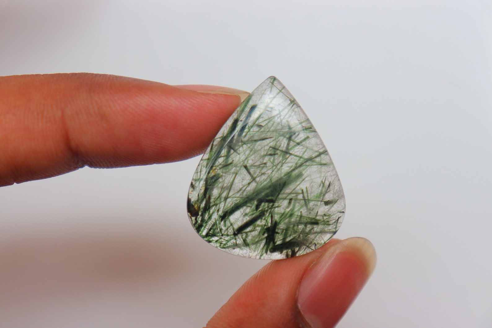 Green Rutile Quartz Cabochon Natural Green Rutile Quartz Etsy