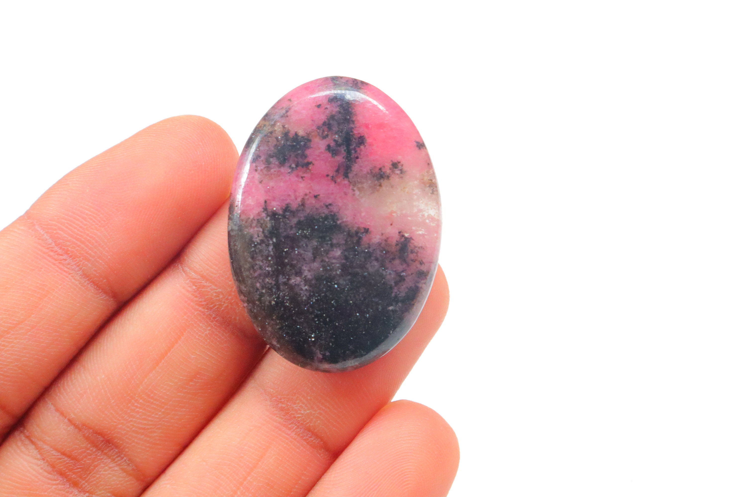 Rhodonite Cabochon, Natural Rhodonite Gemstone, Loose Stone for Jewelry ...