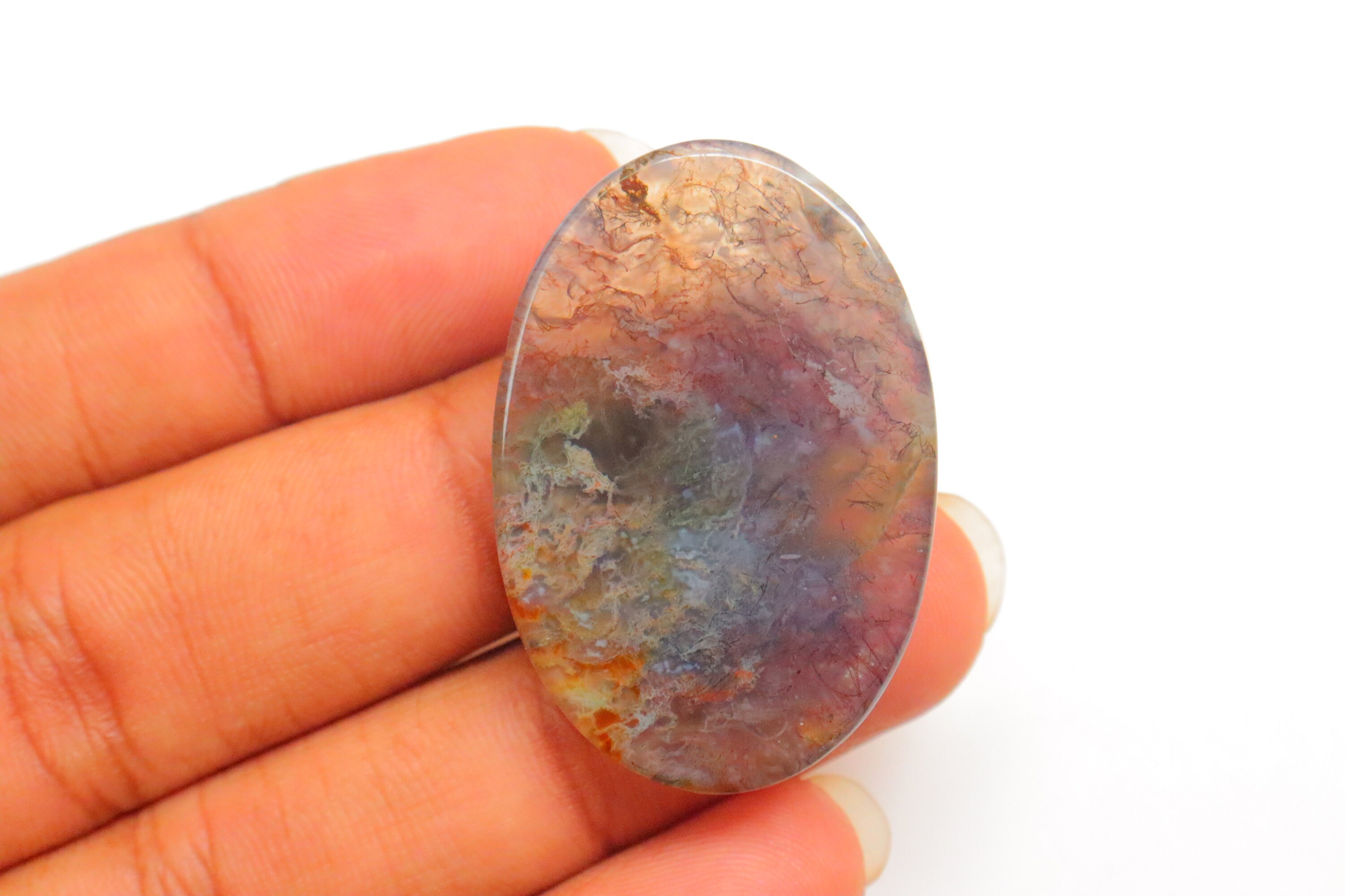 Red Moss Agate Cabochon Natural Red Moss Agate Gemstone | Etsy