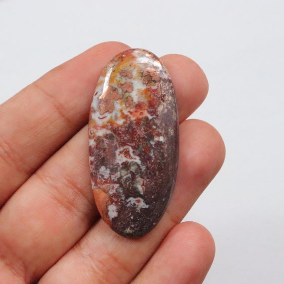 Rare Top Quality Copper Dolomite Cabochon, Natural Copper Dolomite - Main Image
