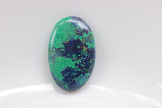 Azurite Malachite Cabochon, Natural Azurite Malachite Gemstone. Loose Stone For Jewelry Making, Pendant Stone Azurite Malachite,  #2426