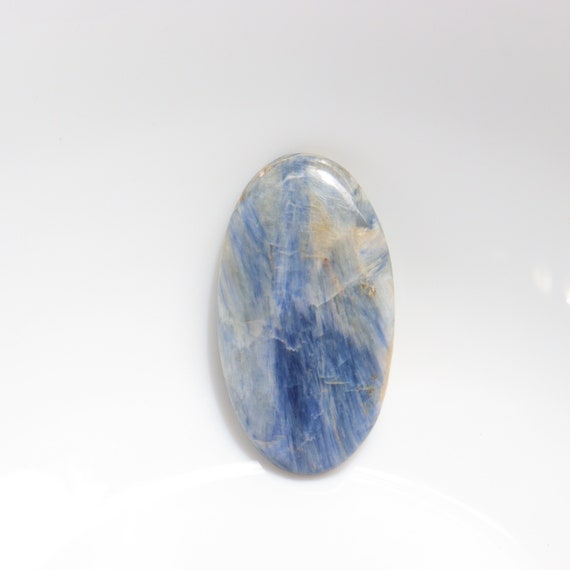 Lot De 3 Pierres Précieuses Kyanite Cabochon Ovale Naturel - 61,65 Carats, Bleu Sarcelle, Inde