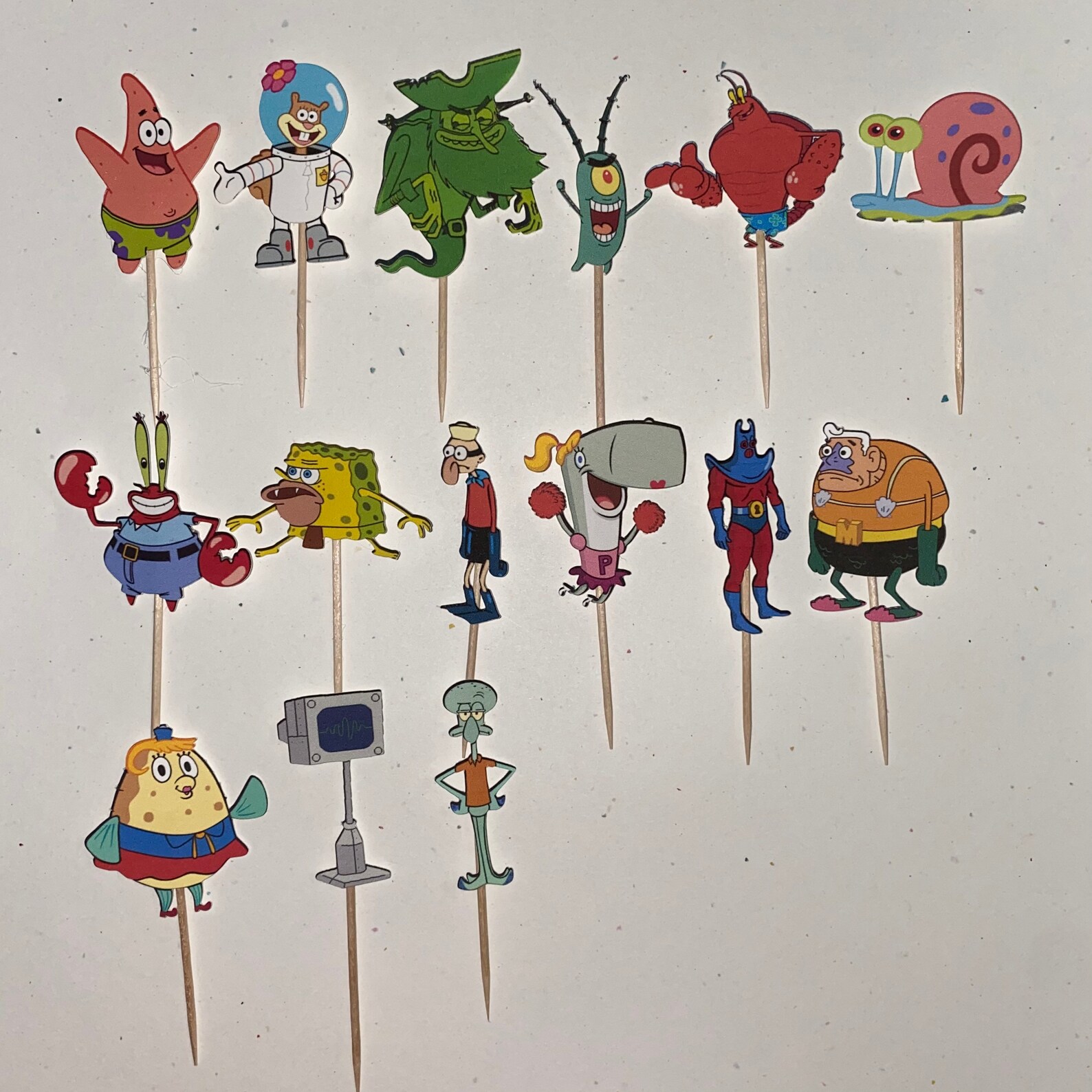 Spongebob Cupcake Toppers Etsy