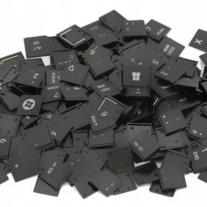 Laptop, Keyboard Keys, Technical Supply, Jewelry Supply, Key for keyboard, Geek Stuff, Computer Art Supply, Keyboard Parts set / 100 pcs