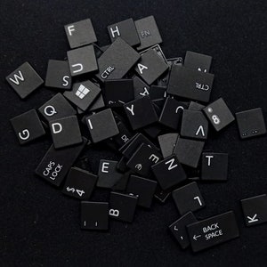 DIY keyboard handmade YOUR TEXT black, Jewelry Supply, Computer Art Supply