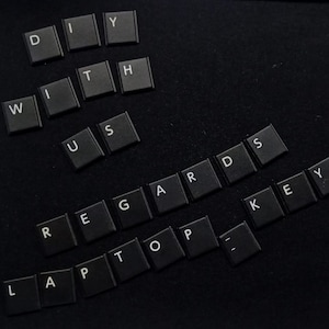 DIY keyboard handmade YOUR TEXT black, Jewelry Supply, Computer Art Supply