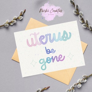 Hysterectomy Greeting Card Template Get Well Card Digital Template Card
