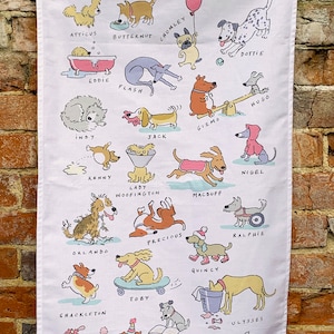 Ręcznik kuchenny AlphaDogs Cotton, prezent dla miłośników psów, prezent na akcesoria kuchenne, artykuły gospodarstwa domowego dla psów