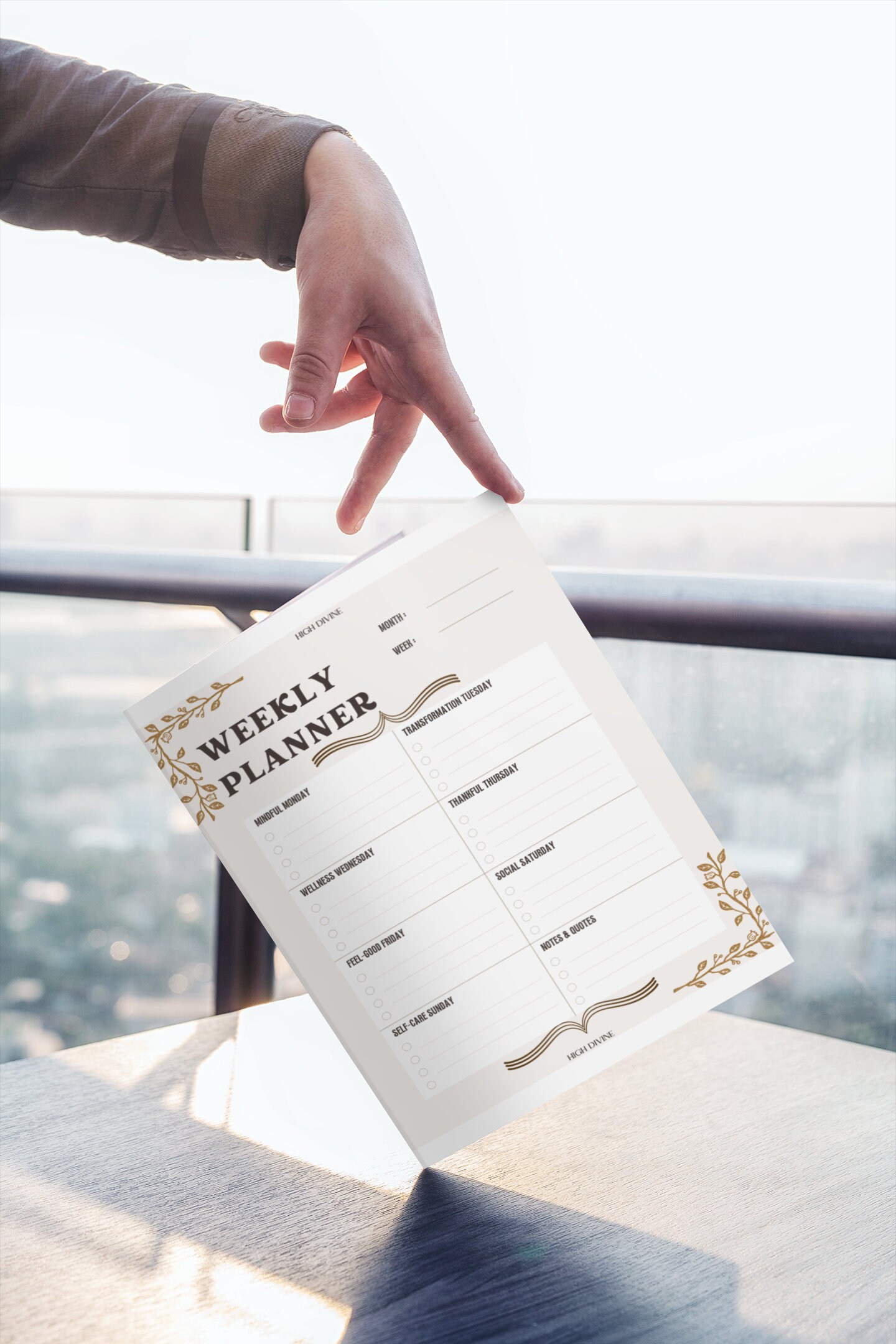 Printable Motivational Weekly Planner, Daily and Weekly to Do List