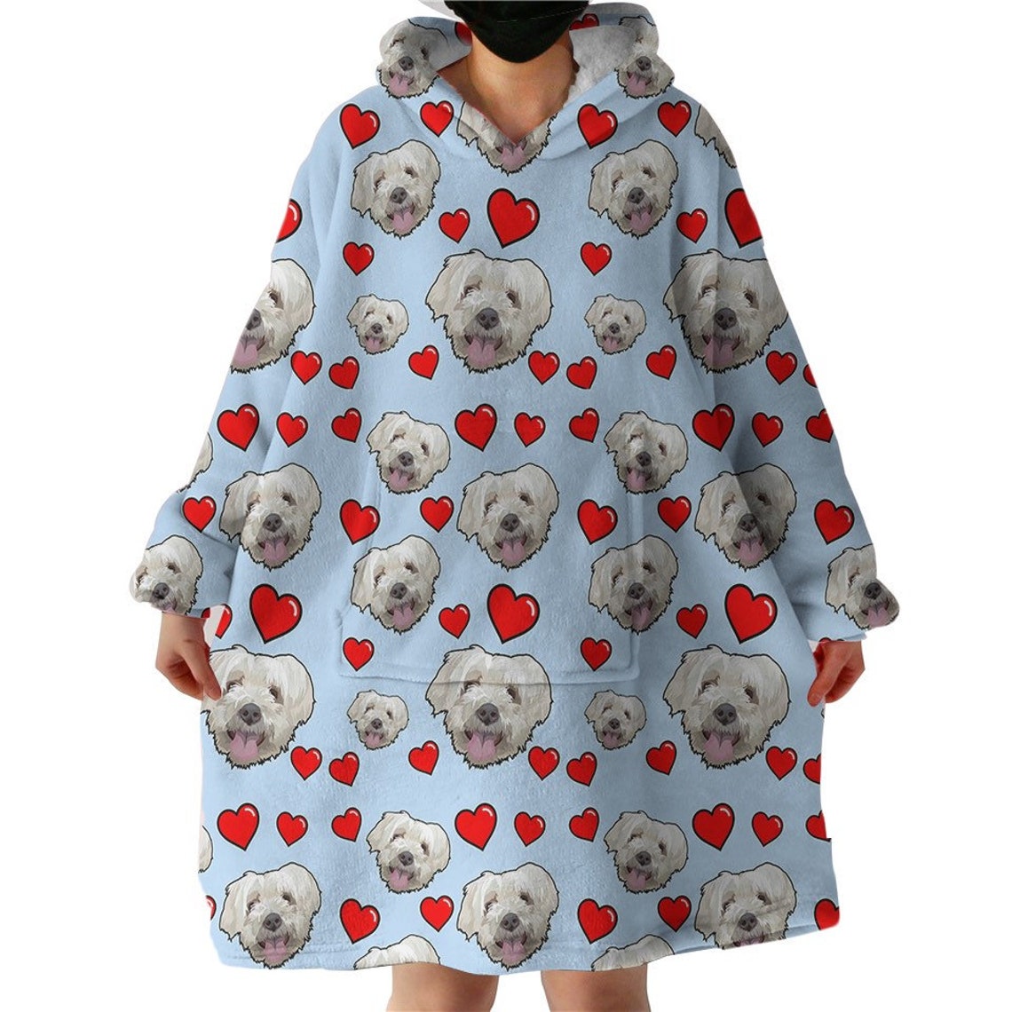 Custom Pet Hoodie Blanket Digital Pet Portait Etsy UK