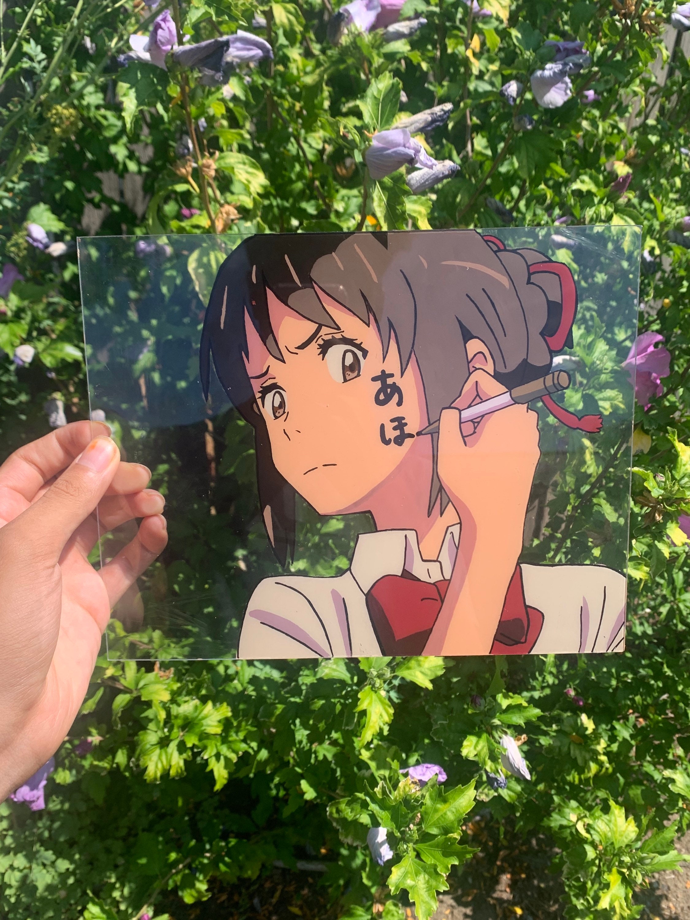 Custom anime glass painting 8x10/5x7 Etsy