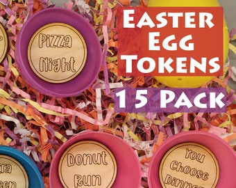 Easter Egg Tokens- Easter Egg Stuffer- Family Easter Activity- Fun Easter Egg Hunt- Easter with Family- Easter for Kids- Basket Stuffer