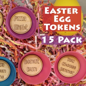 Easter Egg Tokens- Easter Egg Stuffer- Family Easter Activity- Fun Easter Egg Hunt- Easter with Family- Easter for Kids- Basket Stuffer