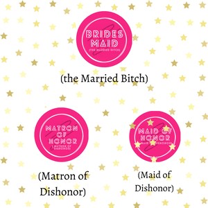 Bachelorette party stickers labels